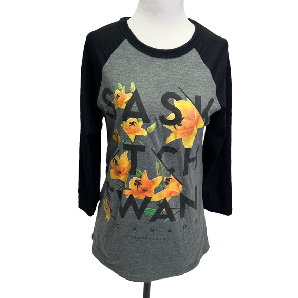 Hardpresssed Saskatchewan Women's T-Shirt 3/4 Sleeves Size S - Picture 1 of 8